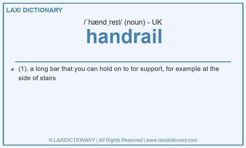 Definition handrail in British English