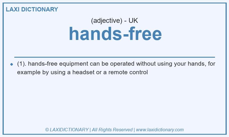Definition hands-free in British English