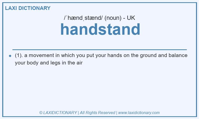 Definition handstand in British English
