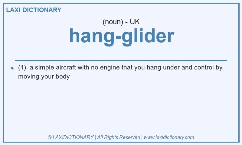 Definition hang-glider in British English