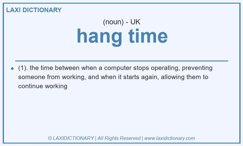 Definition hang time in British English