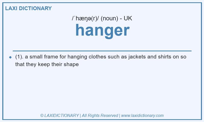 Definition hanger in British English