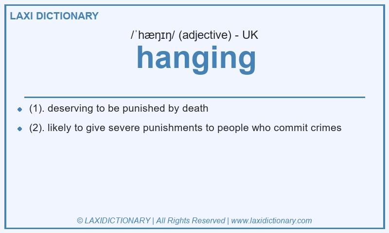 Definition hanging in British English