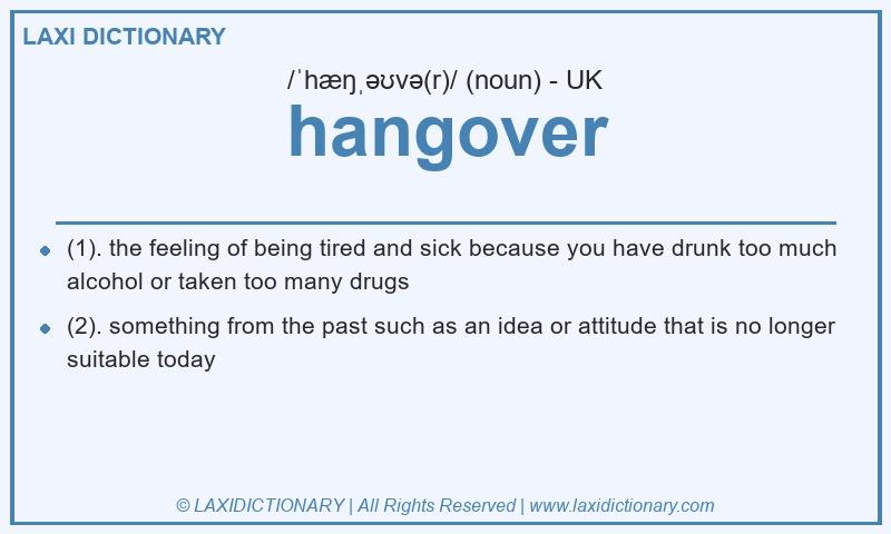 Definition hangover in British English