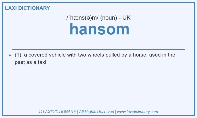 Definition hansom in British English