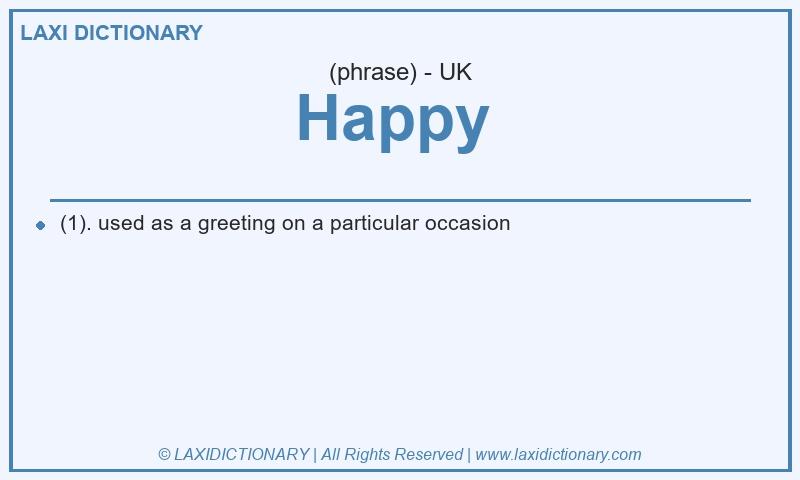 Definition Happy in British English