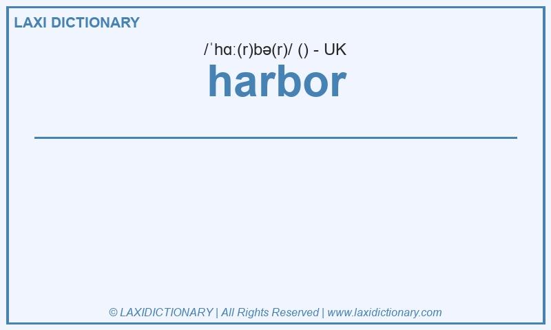 Definition harbor in British English