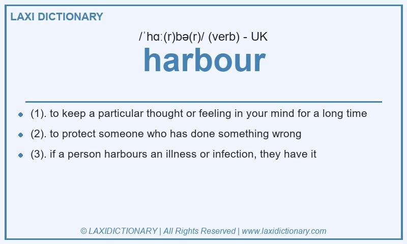 Definition harbour in British English