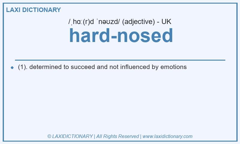 Definition hard-nosed in British English