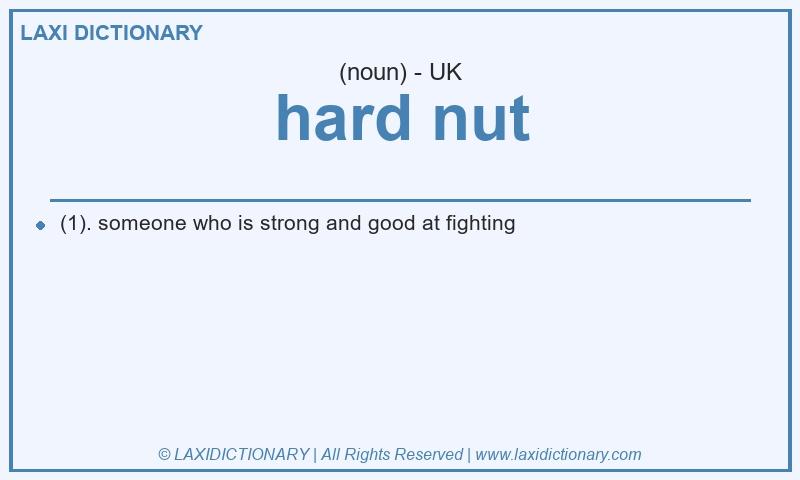 Definition hard nut in British English