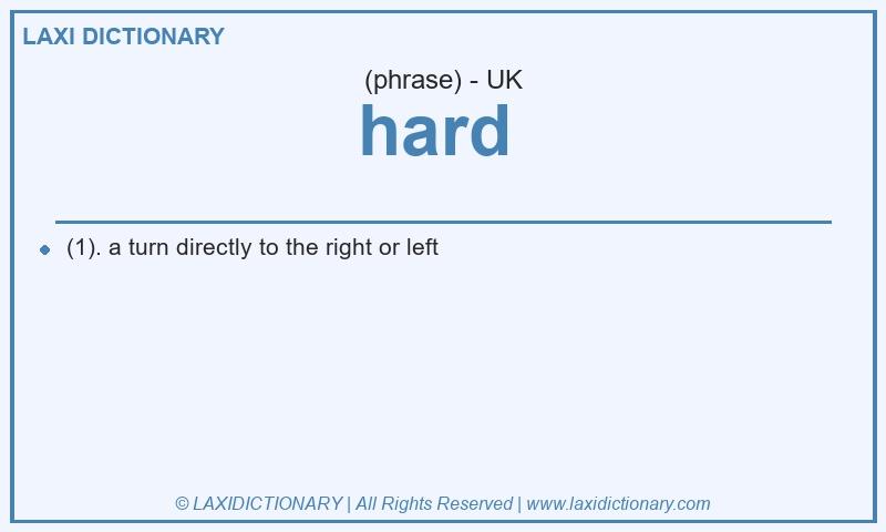 Definition hard  in British English