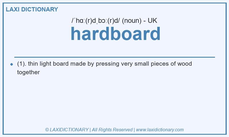 Definition hardboard in British English