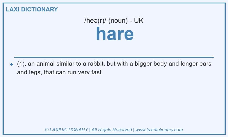 Definition hare in British English
