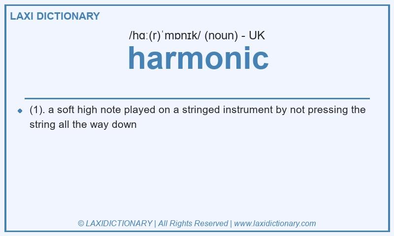 Definition harmonic in British English