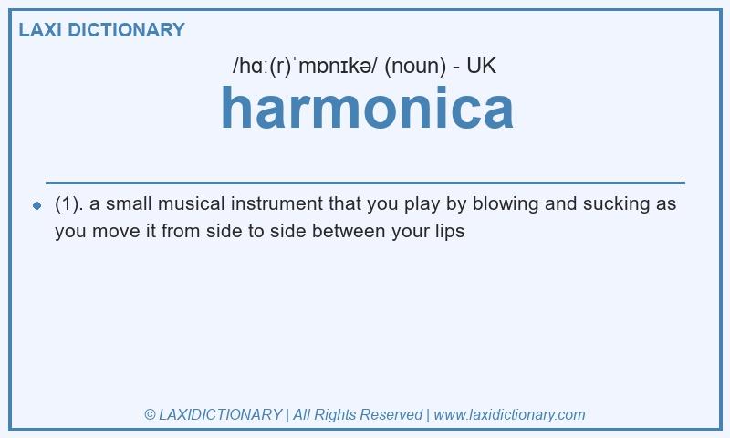 Definition harmonica in British English