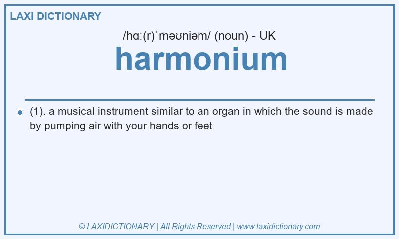 Definition harmonium in British English