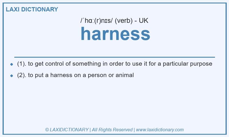 Definition harness in British English