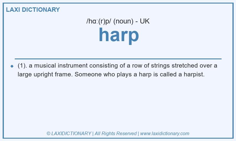 Definition harp in British English