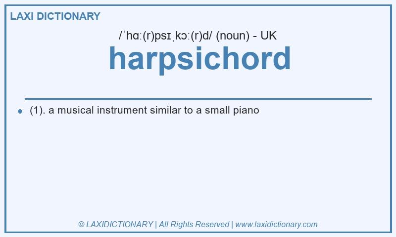 Definition harpsichord in British English