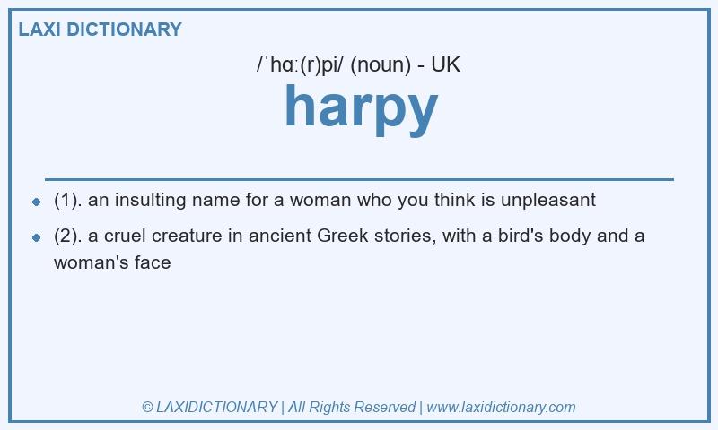 Definition harpy in British English