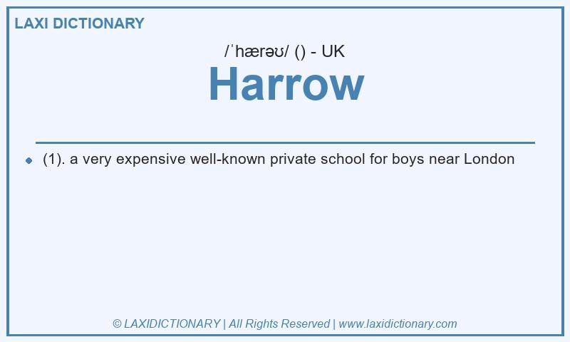 Definition Harrow in British English
