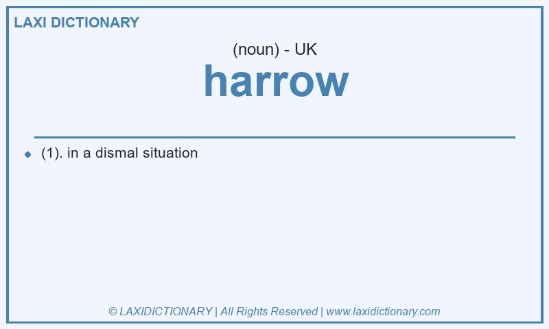 Definition harrow in British English