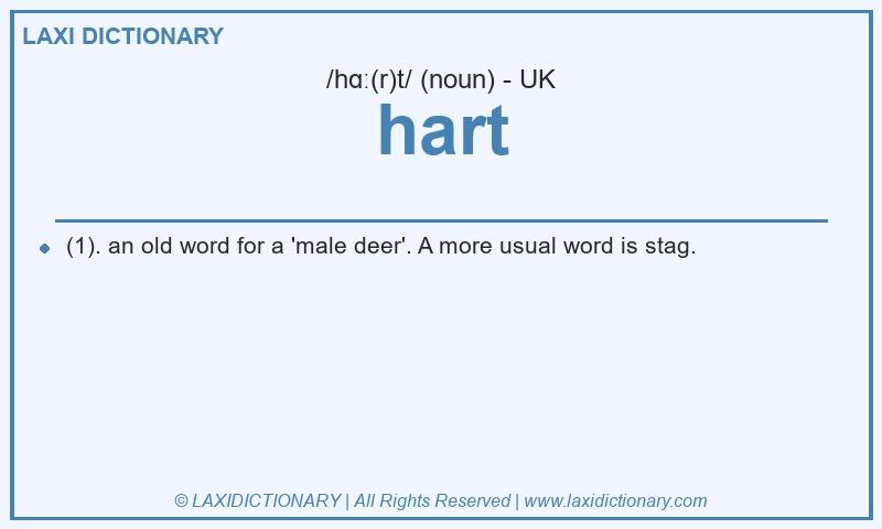 Definition hart in British English