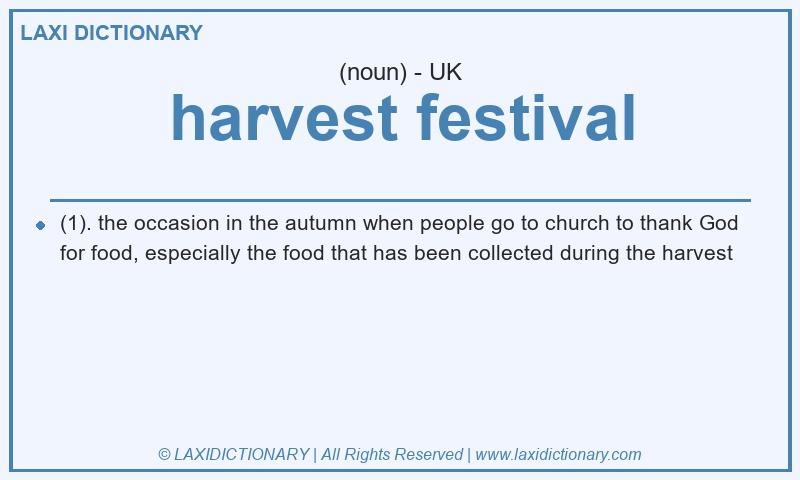 Definition harvest festival in British English