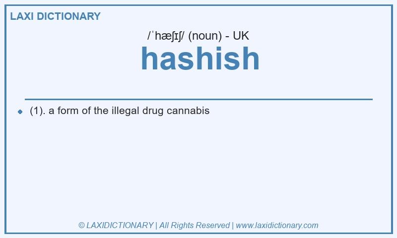 Definition hashish in British English