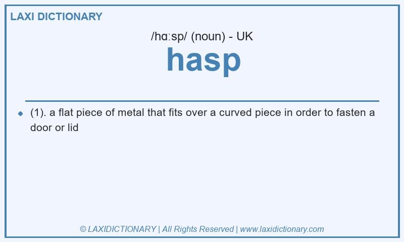 Definition hasp in British English