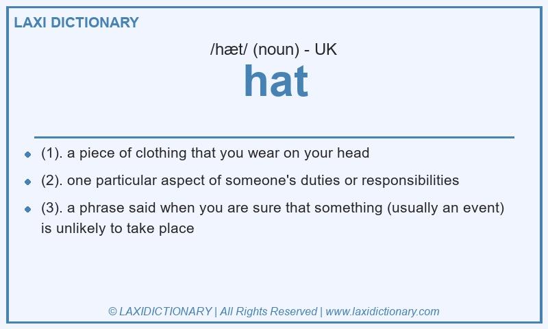 Definition hat in British English