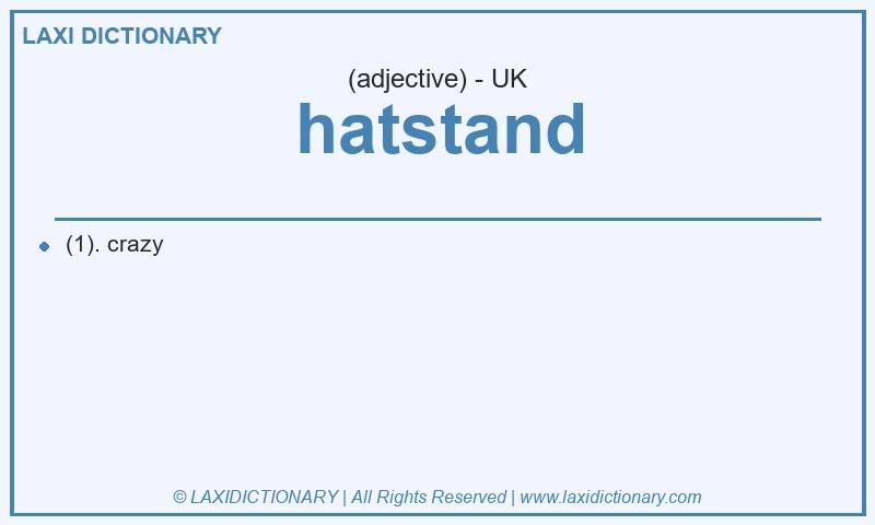 Definition hatstand in British English