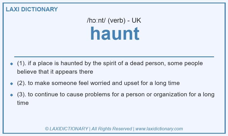 Definition haunt in British English