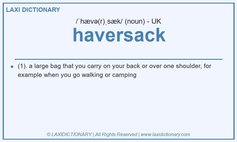 Definition haversack in British English