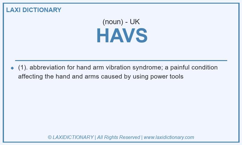 Definition HAVS in British English