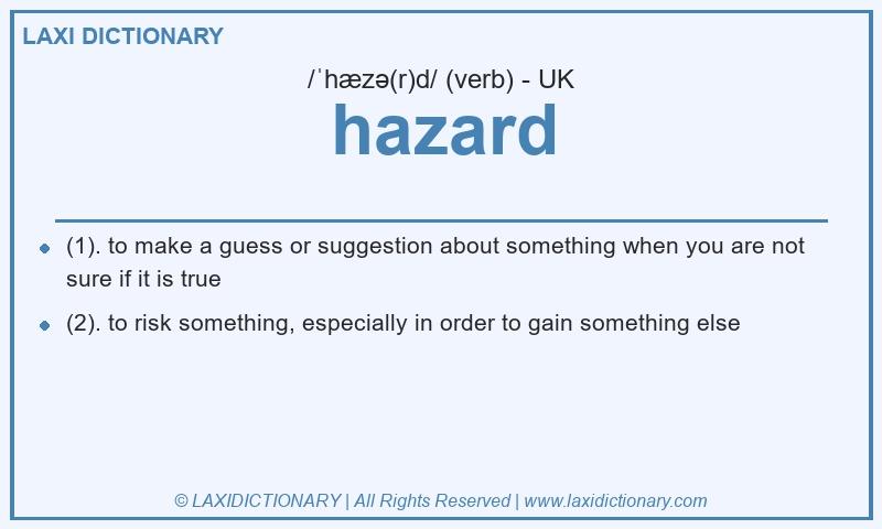 Definition hazard in British English