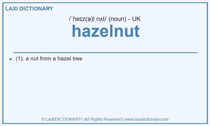 Definition hazelnut in British English