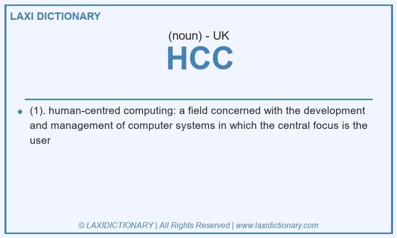 Definition HCC in British English