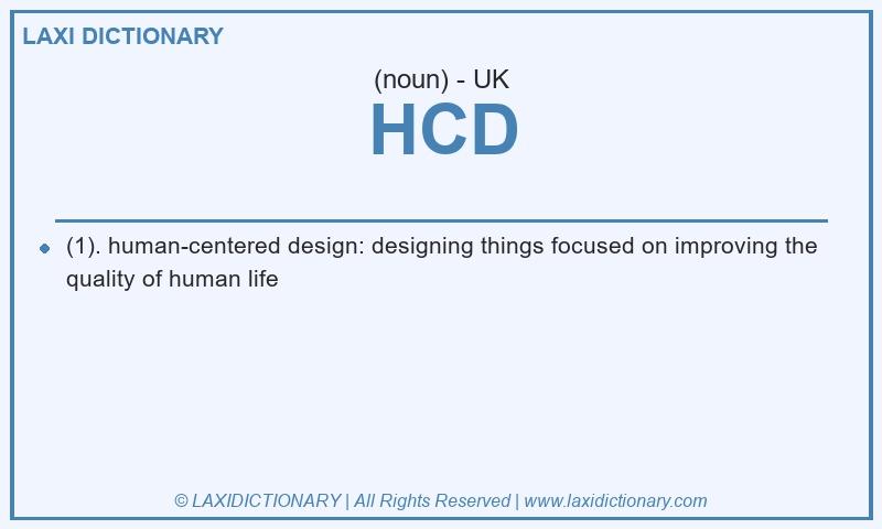 Definition HCD in British English