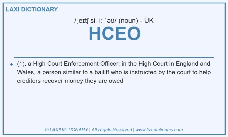 Definition HCEO in British English