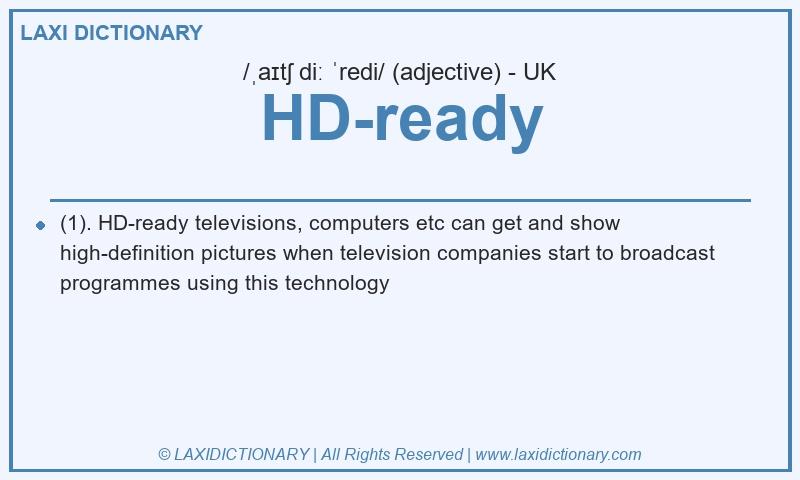 Definition HD-ready in British English