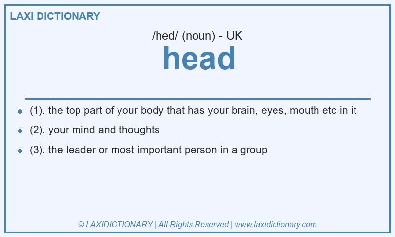 Definition head in British English