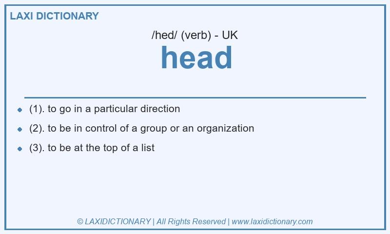 Definition head in British English