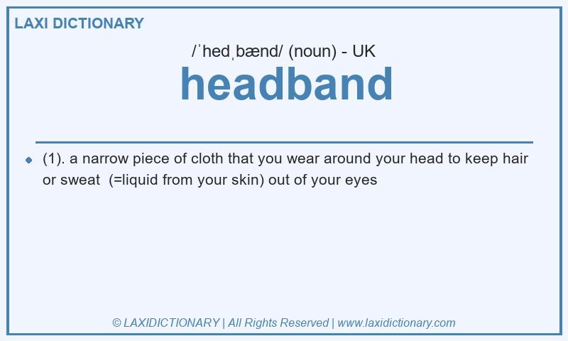 Definition headband in British English