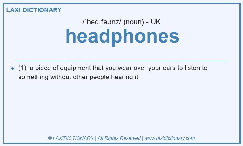Definition headphones in British English