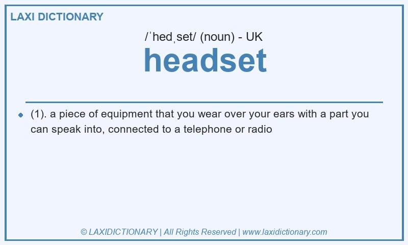 Definition headset in British English