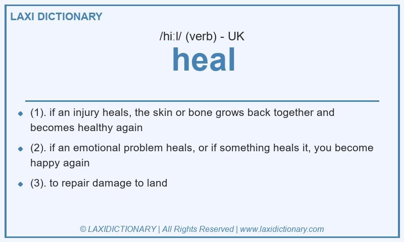 Definition heal in British English