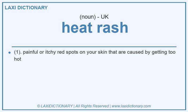 Definition heat rash in British English