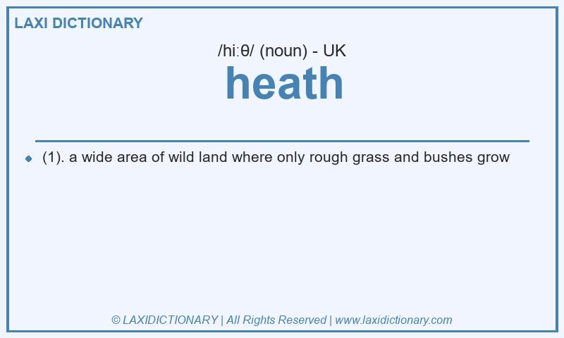 Definition heath in British English
