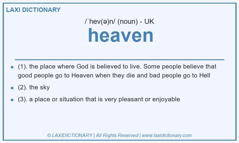 Definition heaven in British English